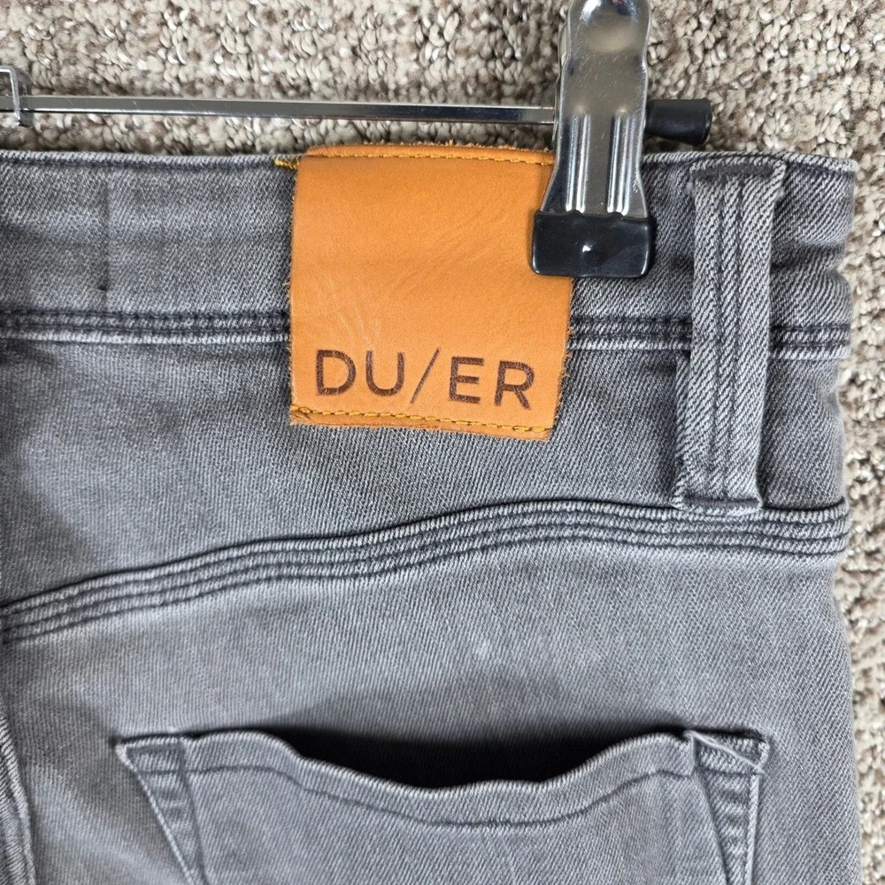 DU/ER L2X Slim Fit‎ Mens 29x30 Grey Jeans Pants Denim Stretch